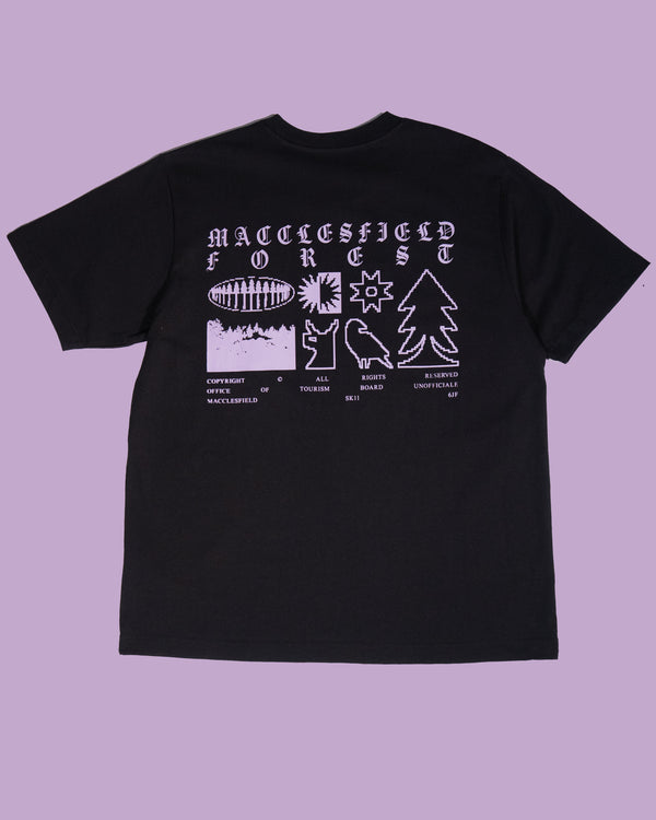 macclesfield forest black short sleeve tee