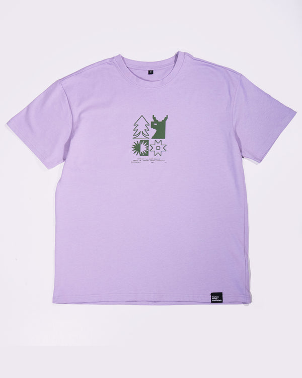 macclesfield forest lilac short sleeve tee