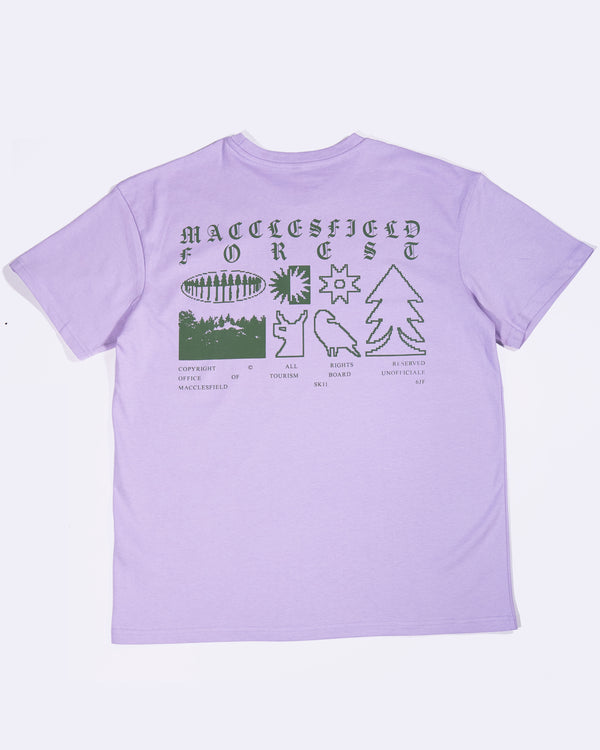macclesfield forest lilac short sleeve tee
