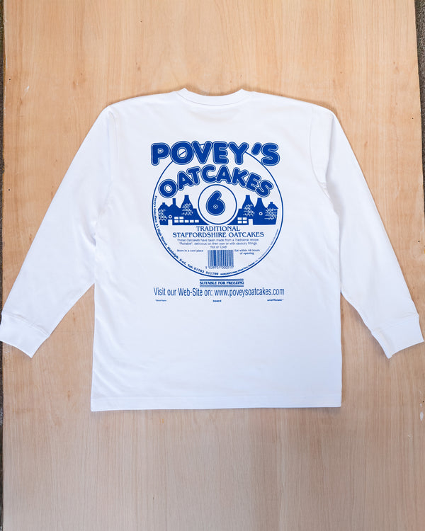 povey's staffordshire oatcakes long sleeve tee